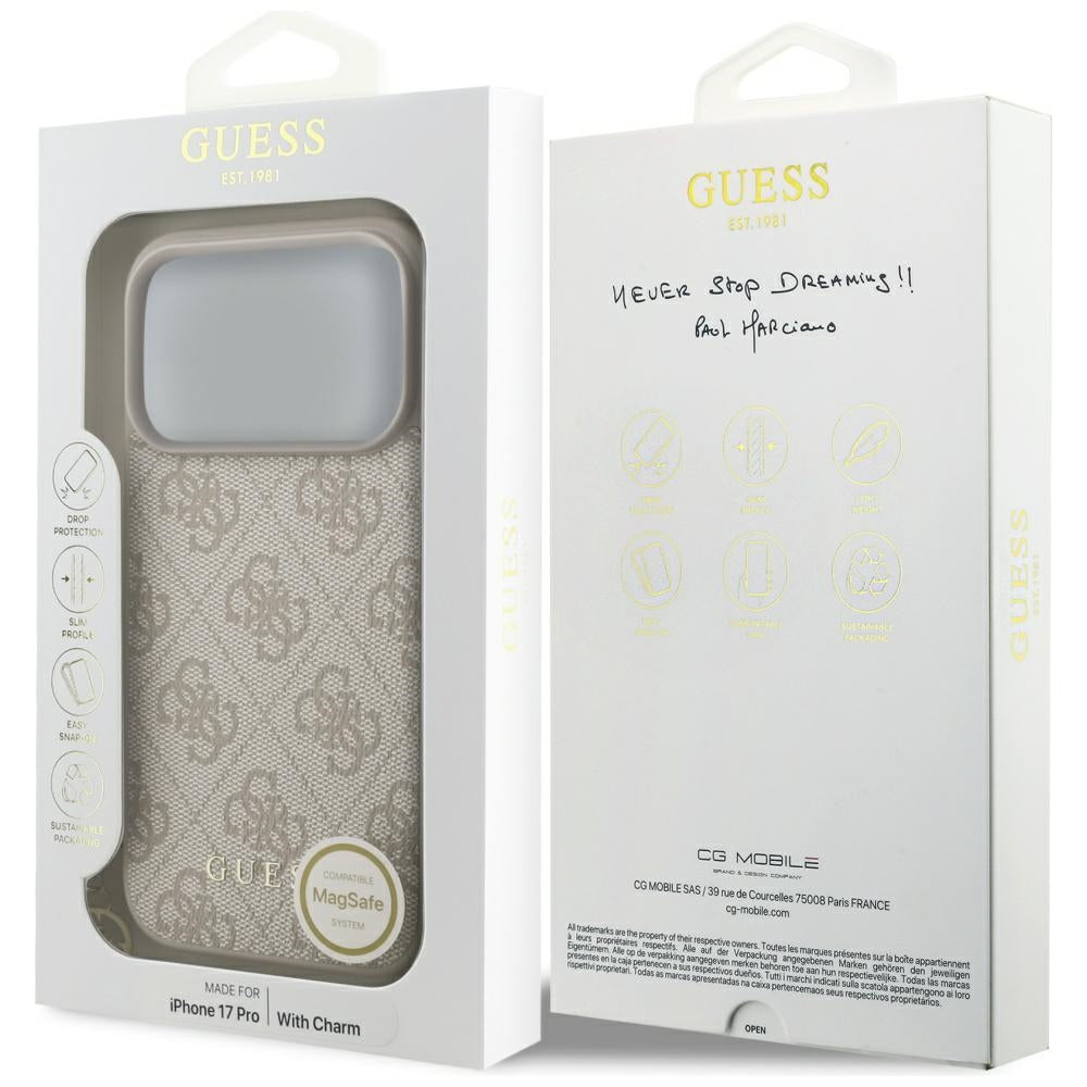 Guess 4G Charms Collection MagSafe Case for iPhone 17 Pro - Pink_6