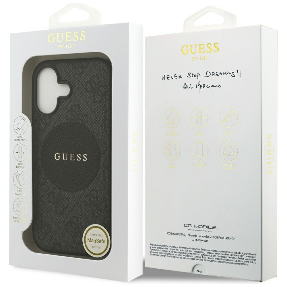 Guess 4G Circle Classic Logo MagSafe case for iPhone 17 - black_7
