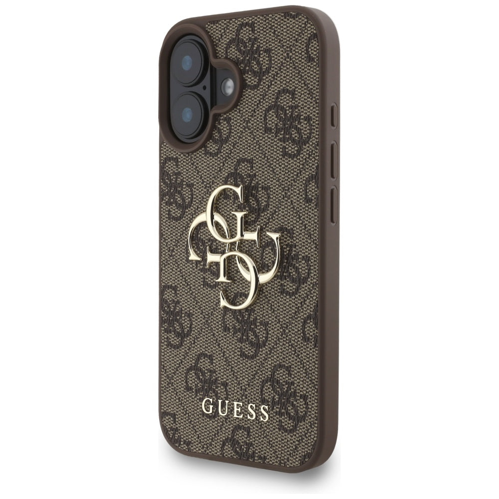 Guess 4G Strap 4G Classic Logo Case for iPhone 16 - Brown_2