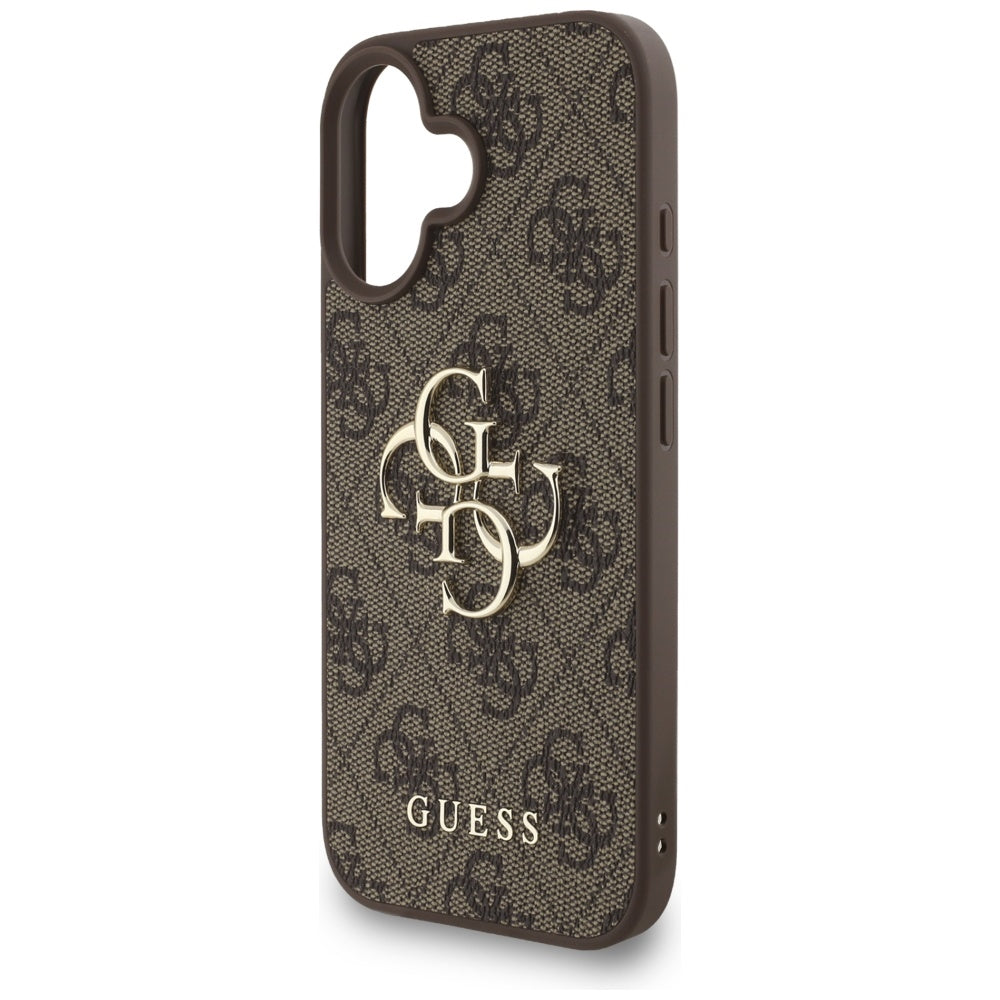 Guess 4G Strap 4G Classic Logo Case for iPhone 16 - Brown_5