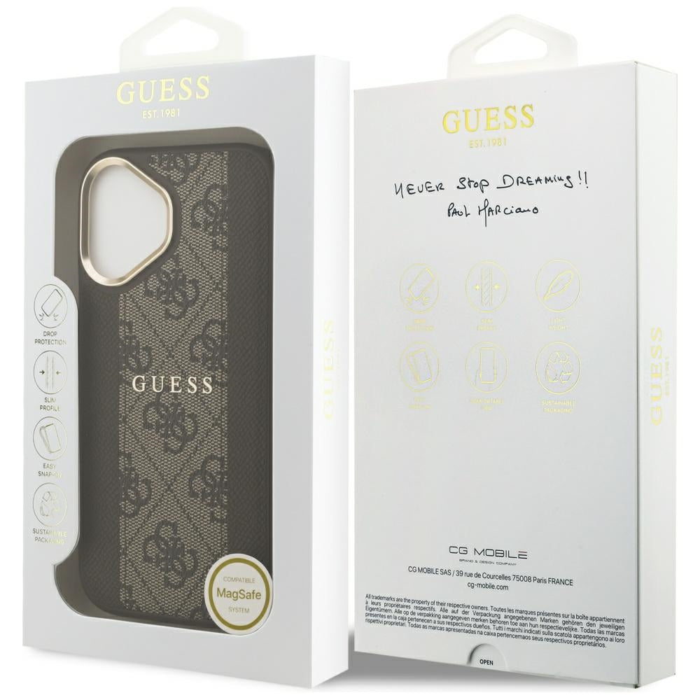 Guess 4G Stripe MagSafe case for iPhone 17 - brown_7