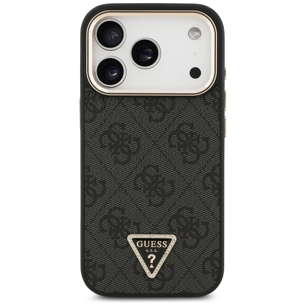 Guess 4G Triangle Logo MagSafe Case for iPhone 17 Pro - Black and Gold_2