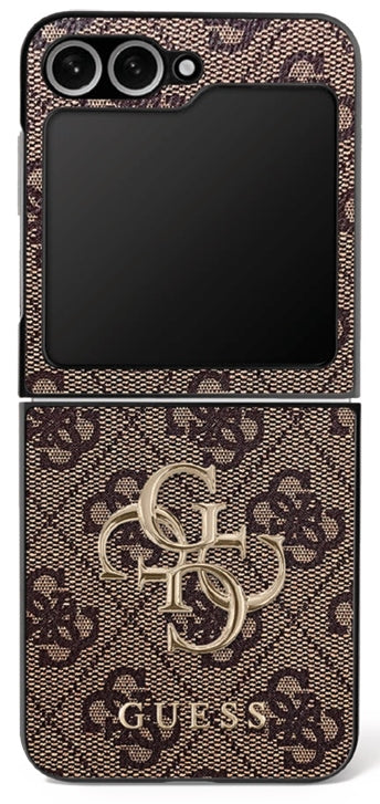 Guess Big 4G Logo Classic Logo Case for Samsung Galaxy Z Flip 7 - Brown_0