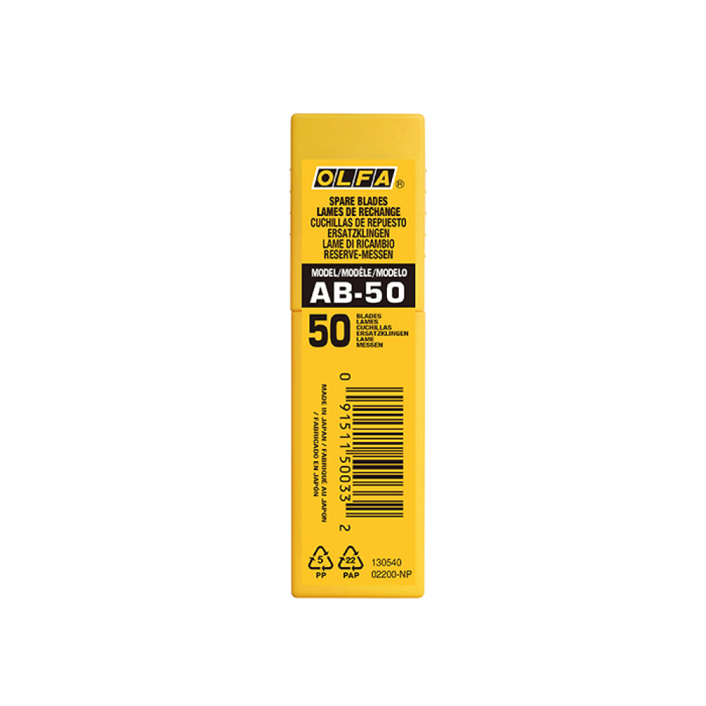 Conjunto de 50 lâminas ab-50 divisÃveis prateadas 9mm_0