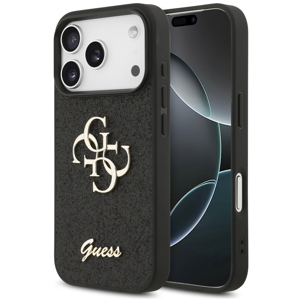 Guess Fixed Glitter Big 4G case for iPhone 17 Pro - black_0