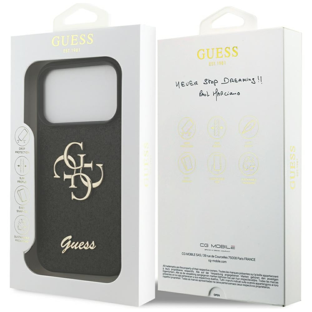 Guess Fixed Glitter Big 4G case for iPhone 17 Pro - black_7