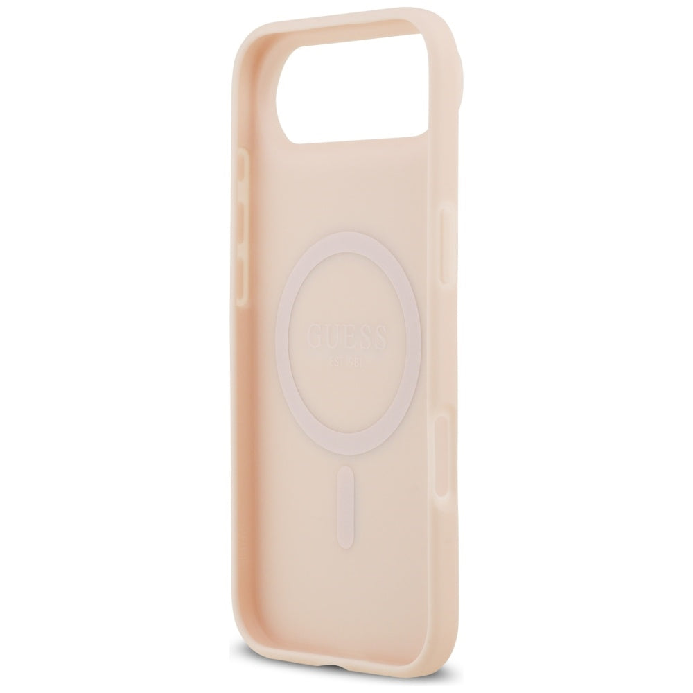 Guess Grained Flowers Classic Logo MagSafe iPhone Air Case - Pink_6