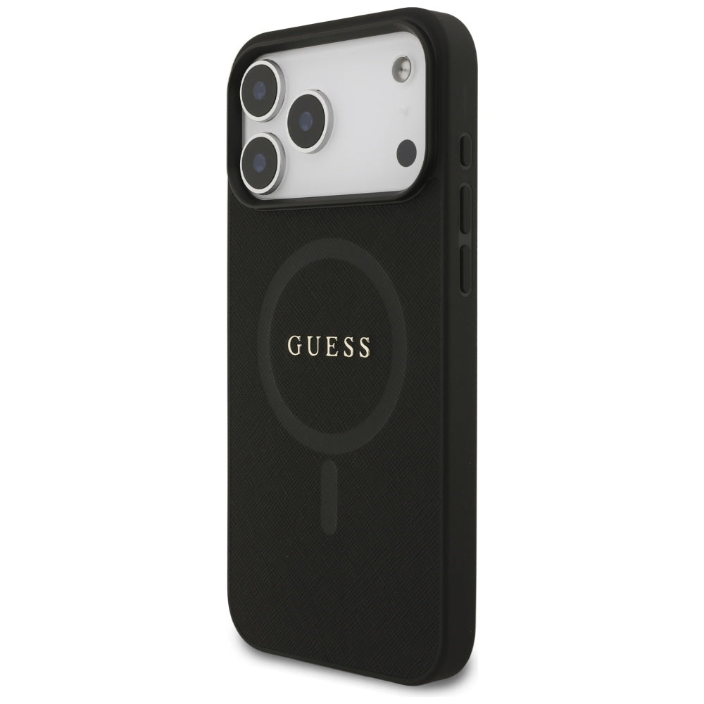 Guess Saffiano Classic Logo MagSafe Case for iPhone 17 Pro Max - Black_1