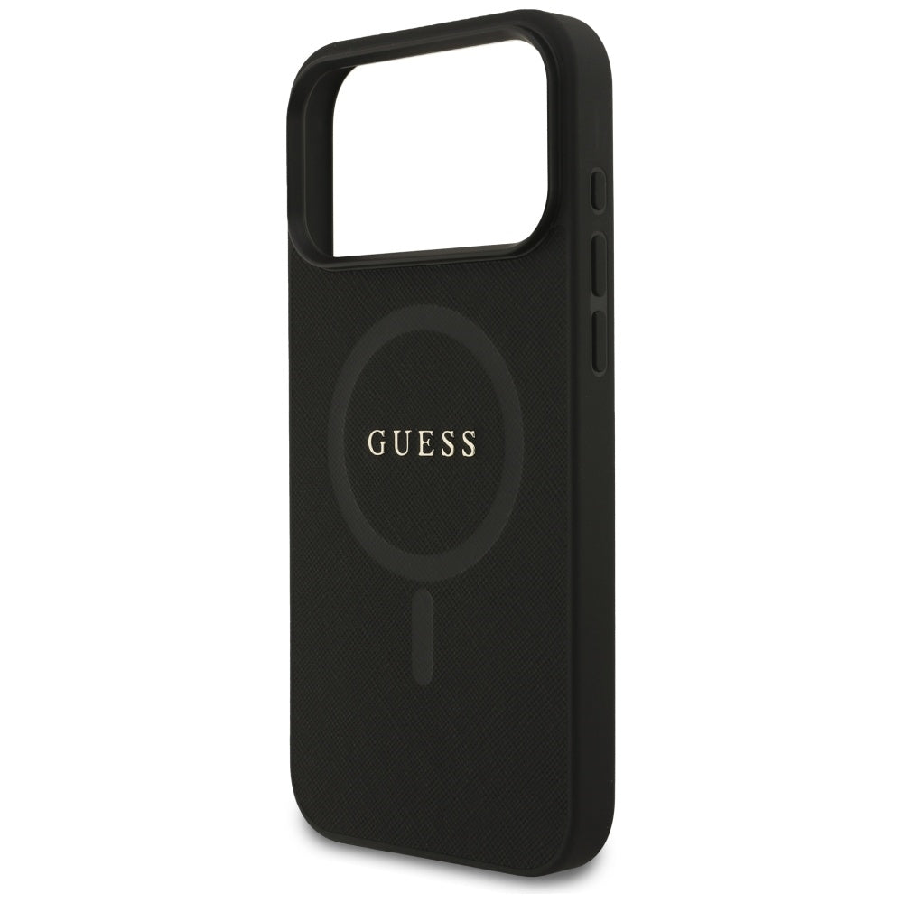 Guess Saffiano Classic Logo MagSafe Case for iPhone 17 Pro Max - Black_5
