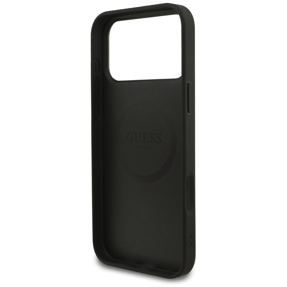 Guess Saffiano Classic Logo MagSafe Case for iPhone 17 Pro Max - Black_6