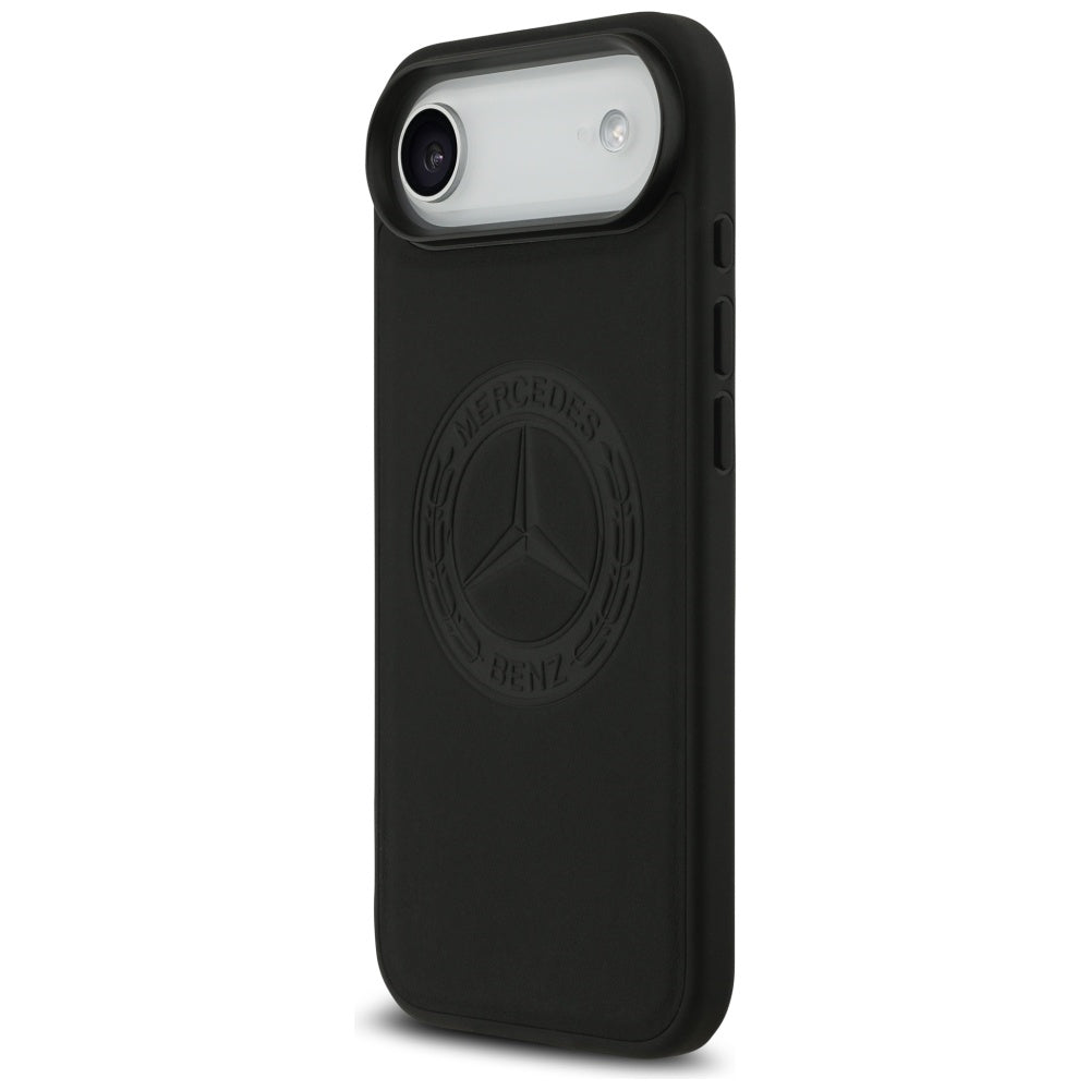 Mercedes Leather Vintage Logo MagSafe Case for iPhone Air - Black_1