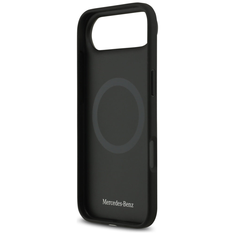 Mercedes Leather Vintage Logo MagSafe Case for iPhone Air - Black_6