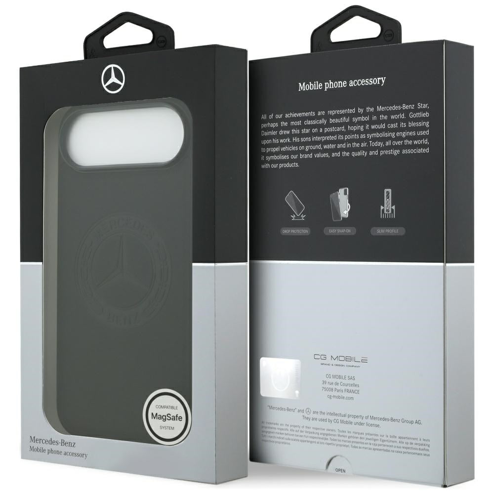 Mercedes Leather Vintage Logo MagSafe Case for iPhone Air - Black_7