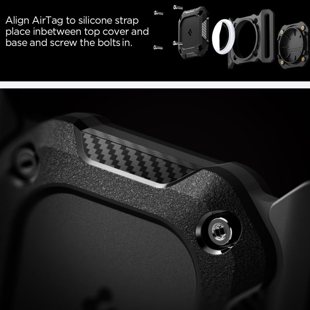 Spigen Tough Armor Pet Collar AirTag 1/2 Case - Black_2