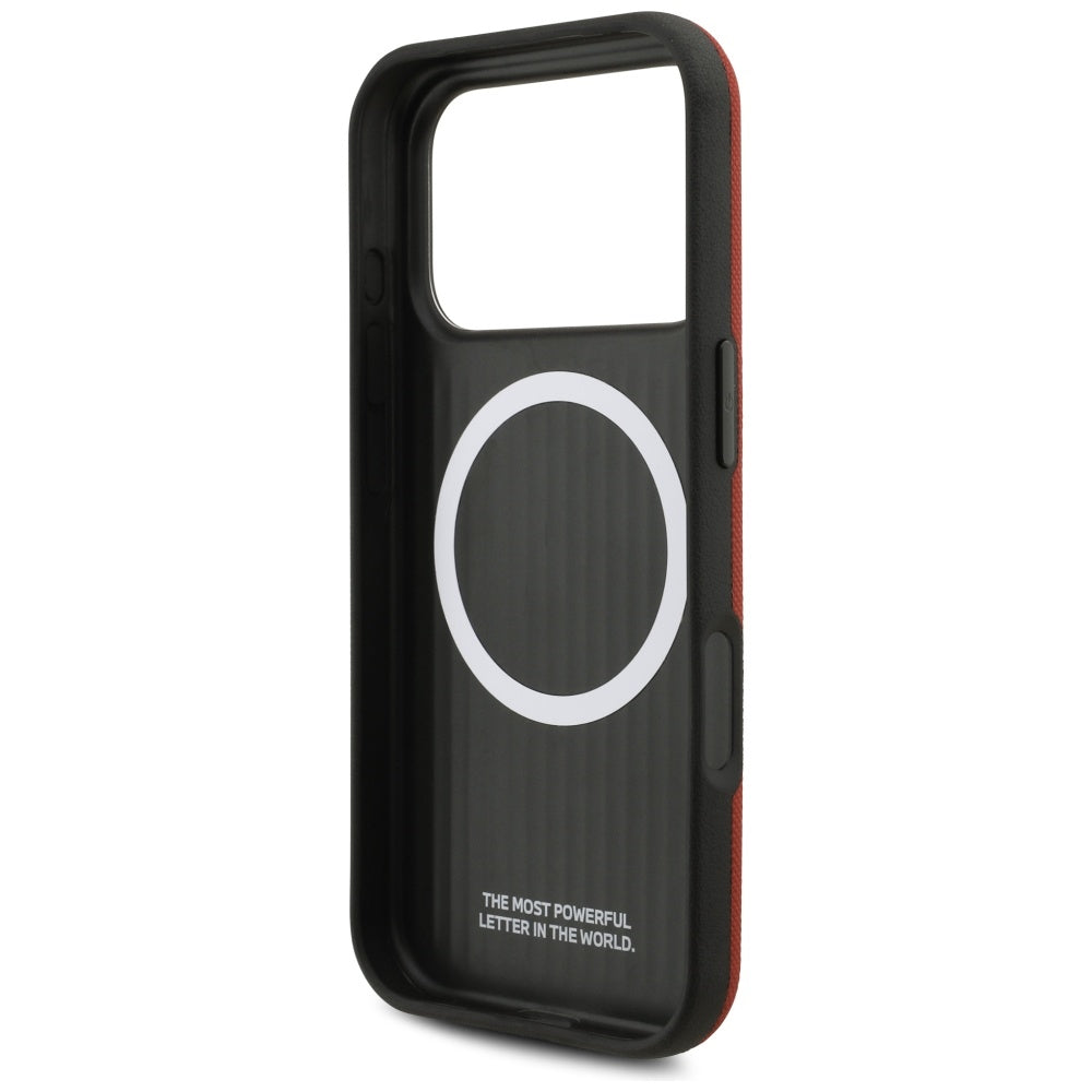 BMW M FW Metal Logo MagSafe Case for iPhone 17 Pro - Red_6