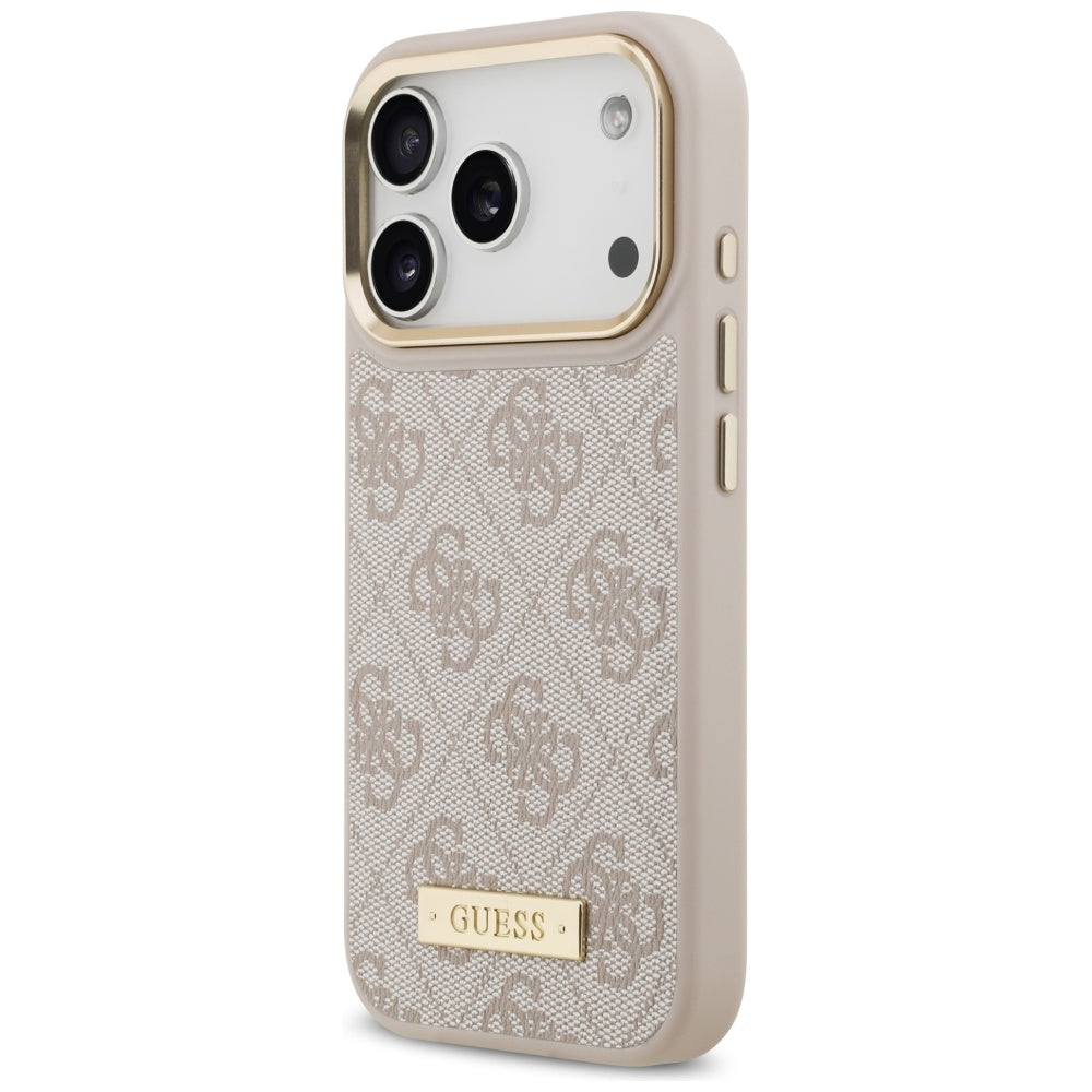 Guess 4G Logo Plate MagSafe Case for iPhone 17 Pro - Pink_1
