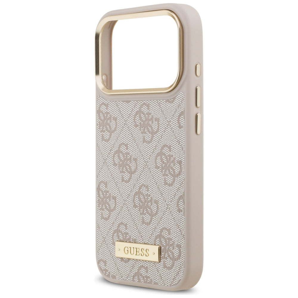 Guess 4G Logo Plate MagSafe Case for iPhone 17 Pro - Pink_5