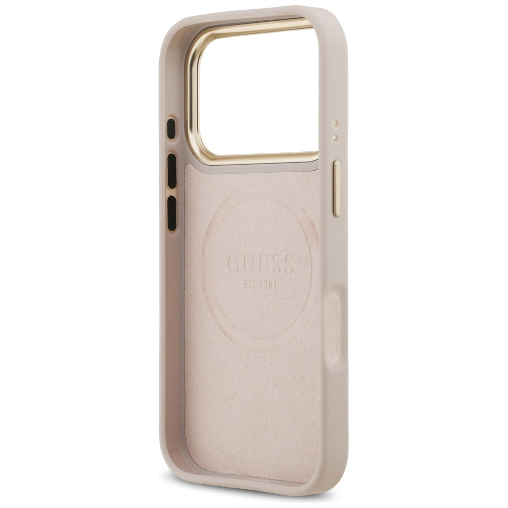 Guess 4G Logo Plate MagSafe Case for iPhone 17 Pro - Pink_6