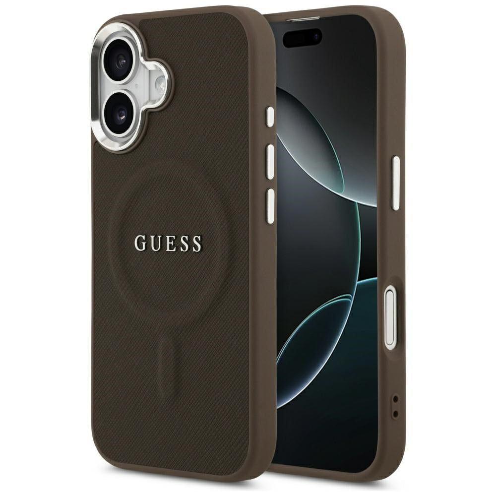 Guess Classic Logo MagSafe Case for iPhone 17 - Brown_0