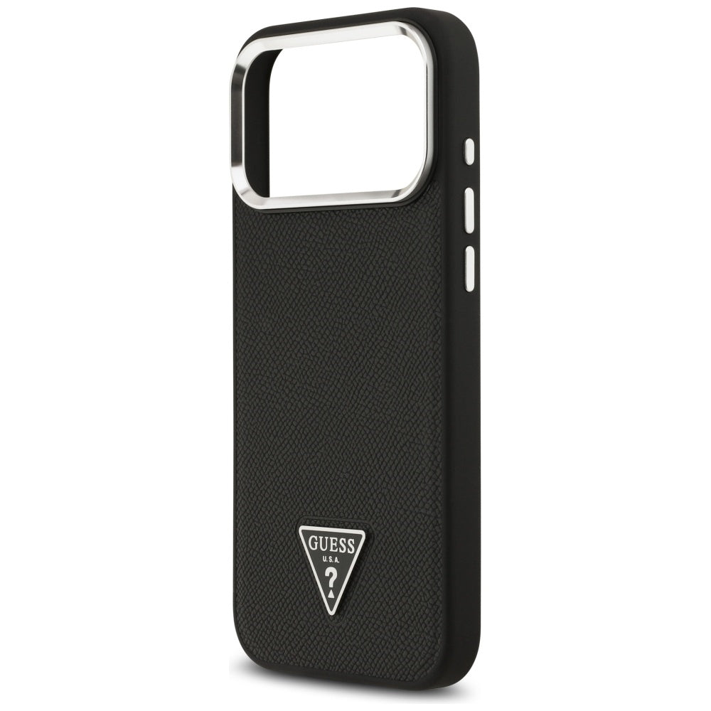 Guess Grained Triangle Logo MagSafe case for iPhone 17 Pro - black_5