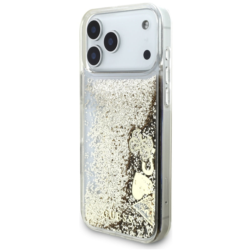 Guess Liq. Glitter 4 Charms Case for iPhone 17 Pro Max - Gold_1