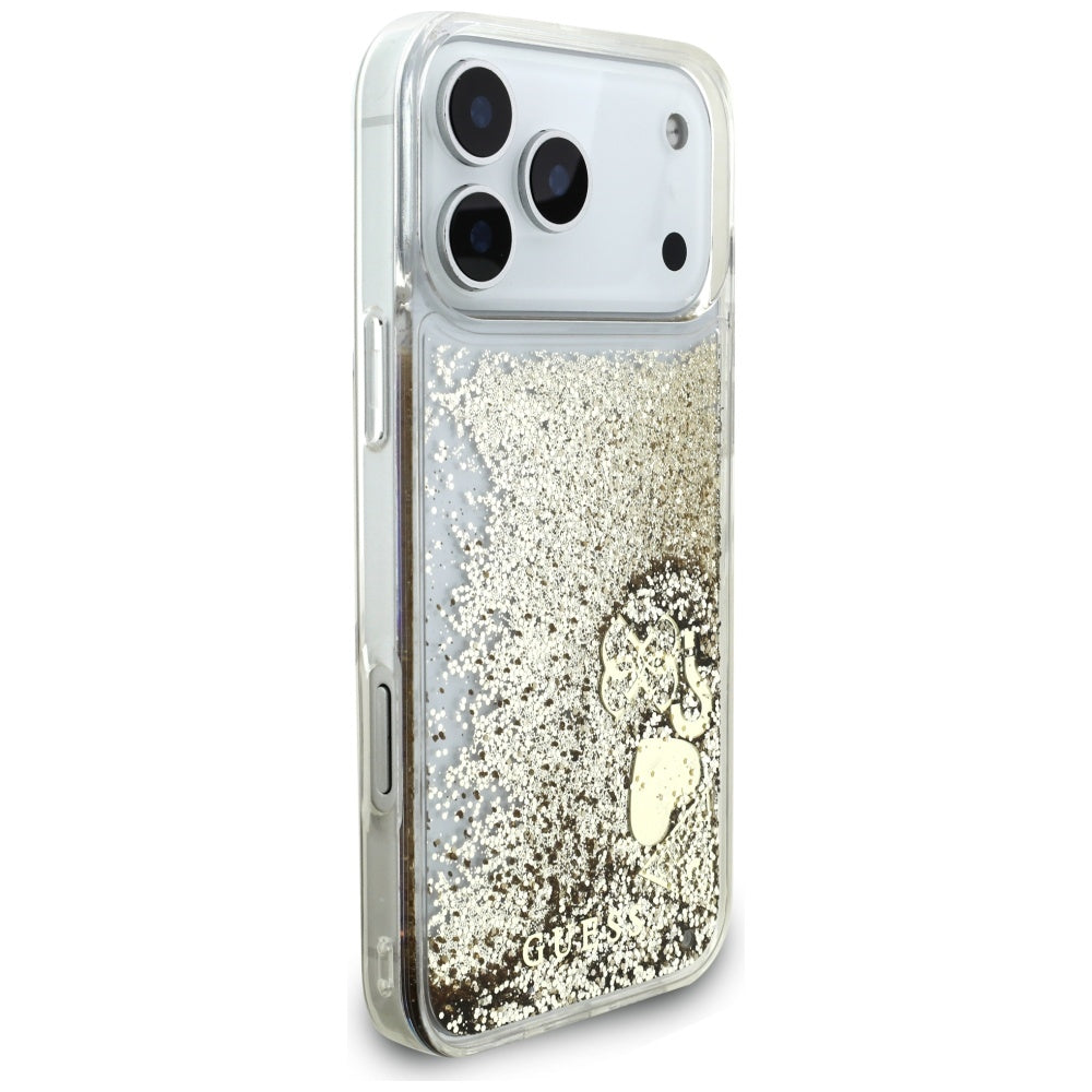 Guess Liq. Glitter 4 Charms Case for iPhone 17 Pro Max - Gold_3