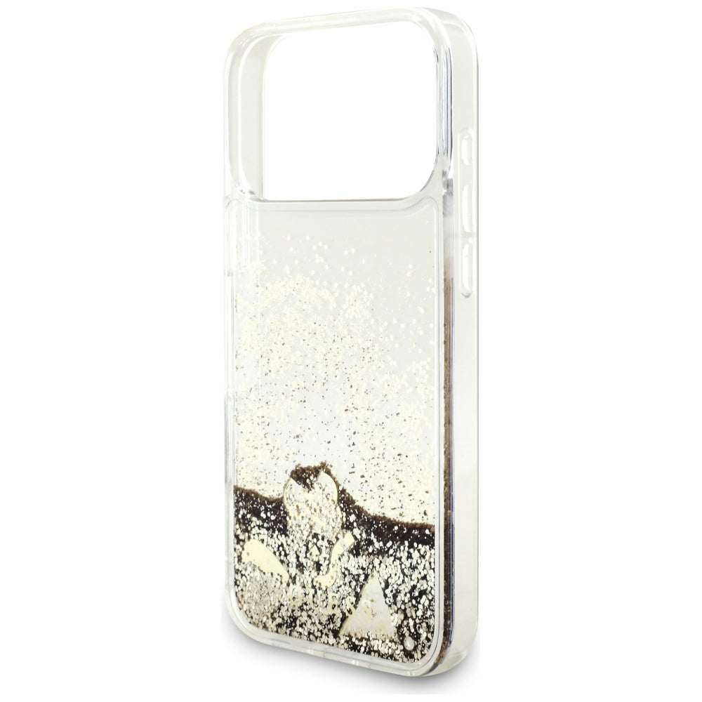 Guess Liq. Glitter 4 Charms Case for iPhone 17 Pro Max - Gold_5