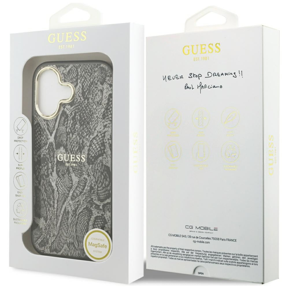 Guess Python Pattern MagSafe Case for iPhone 17 - Black_7