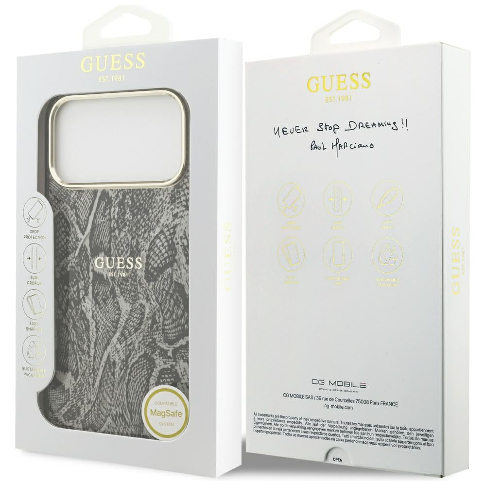 Guess Python Pattern MagSafe Case for iPhone 17 Pro Max - Black_7