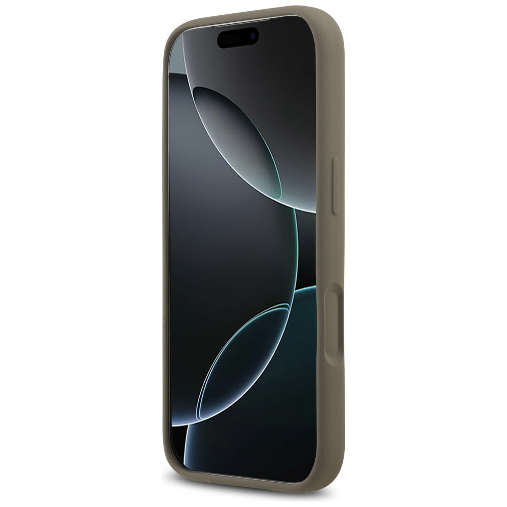 Guess Silicone Big 4G Script Case for iPhone 17 Pro Max - Brown_4