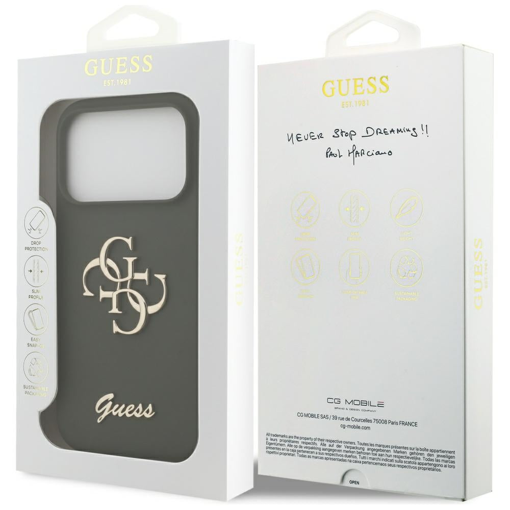 Guess Silicone Big 4G Script Case for iPhone 17 Pro Max - Green_7