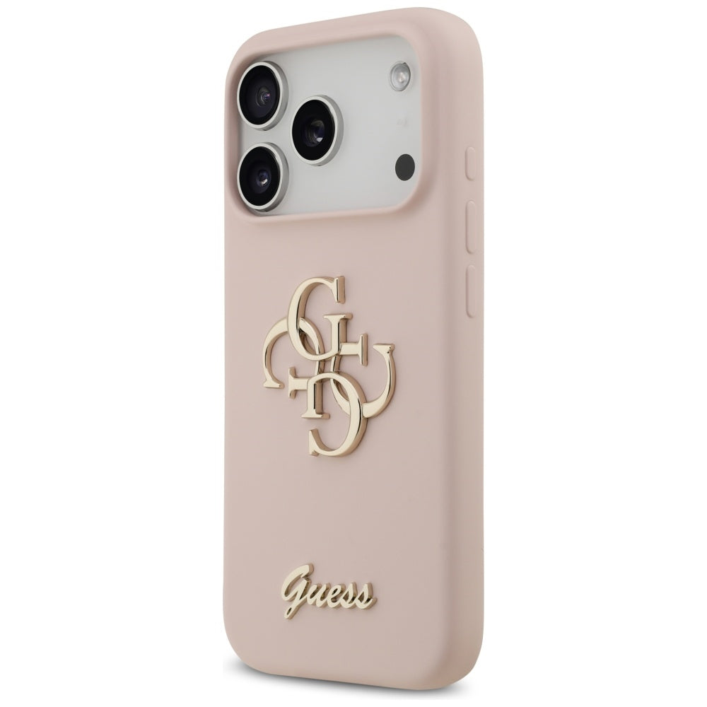 Guess Silicone Big 4G Script Case for iPhone 17 Pro - Pink_1