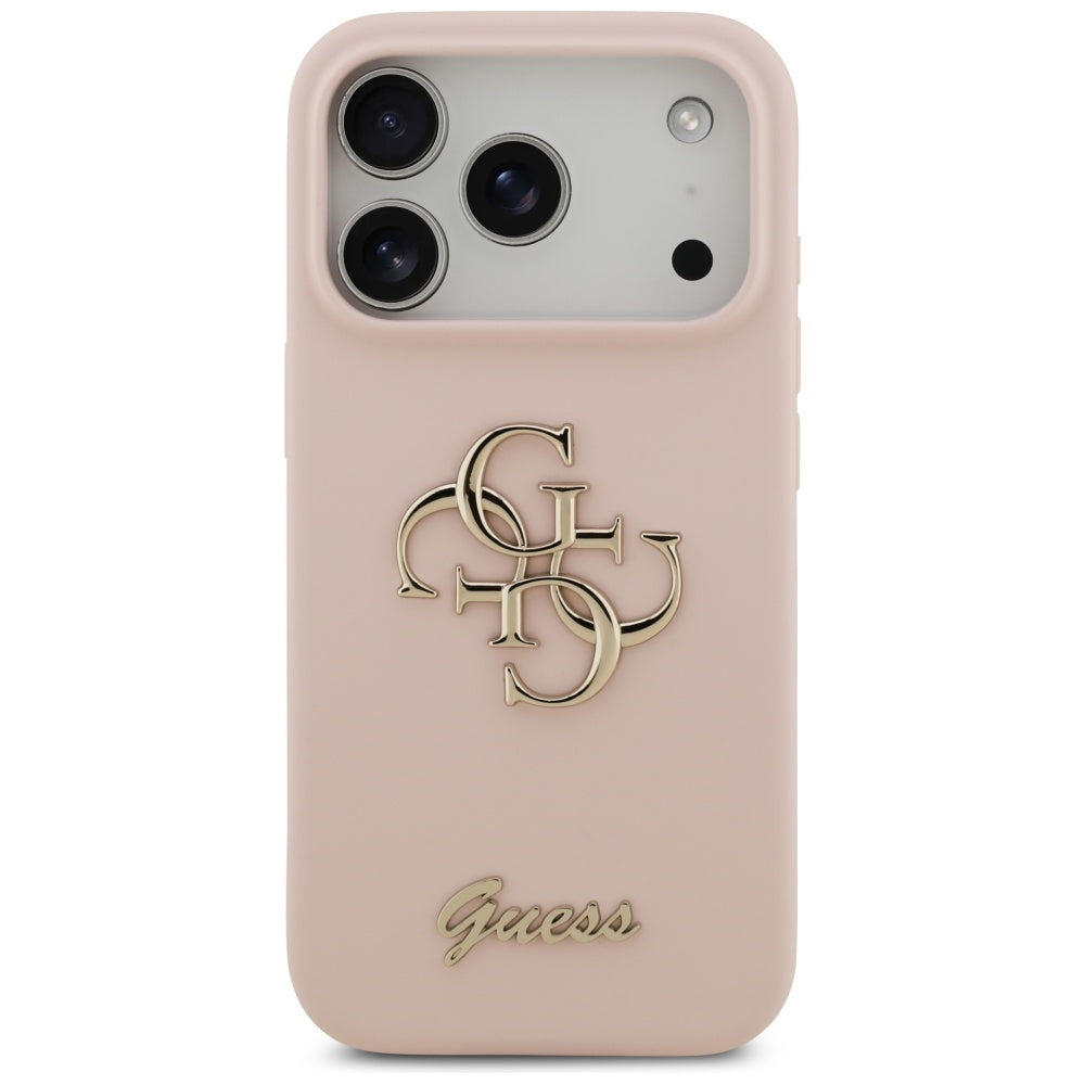 Guess Silicone Big 4G Script Case for iPhone 17 Pro - Pink_2