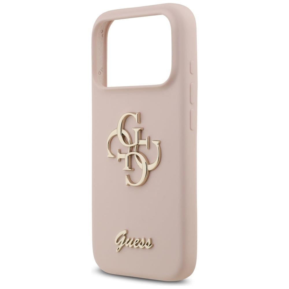 Guess Silicone Big 4G Script Case for iPhone 17 Pro - Pink_5