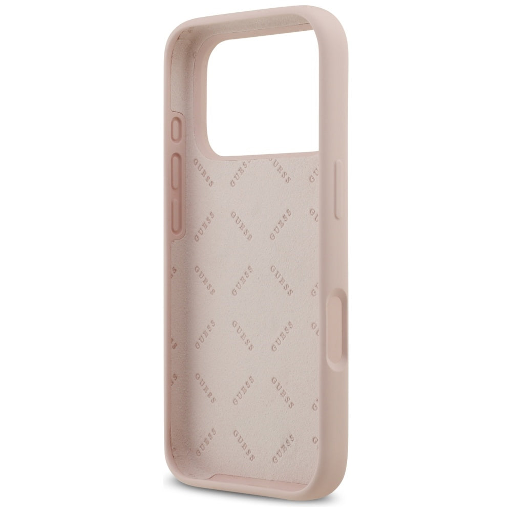 Guess Silicone Big 4G Script Case for iPhone 17 Pro - Pink_6
