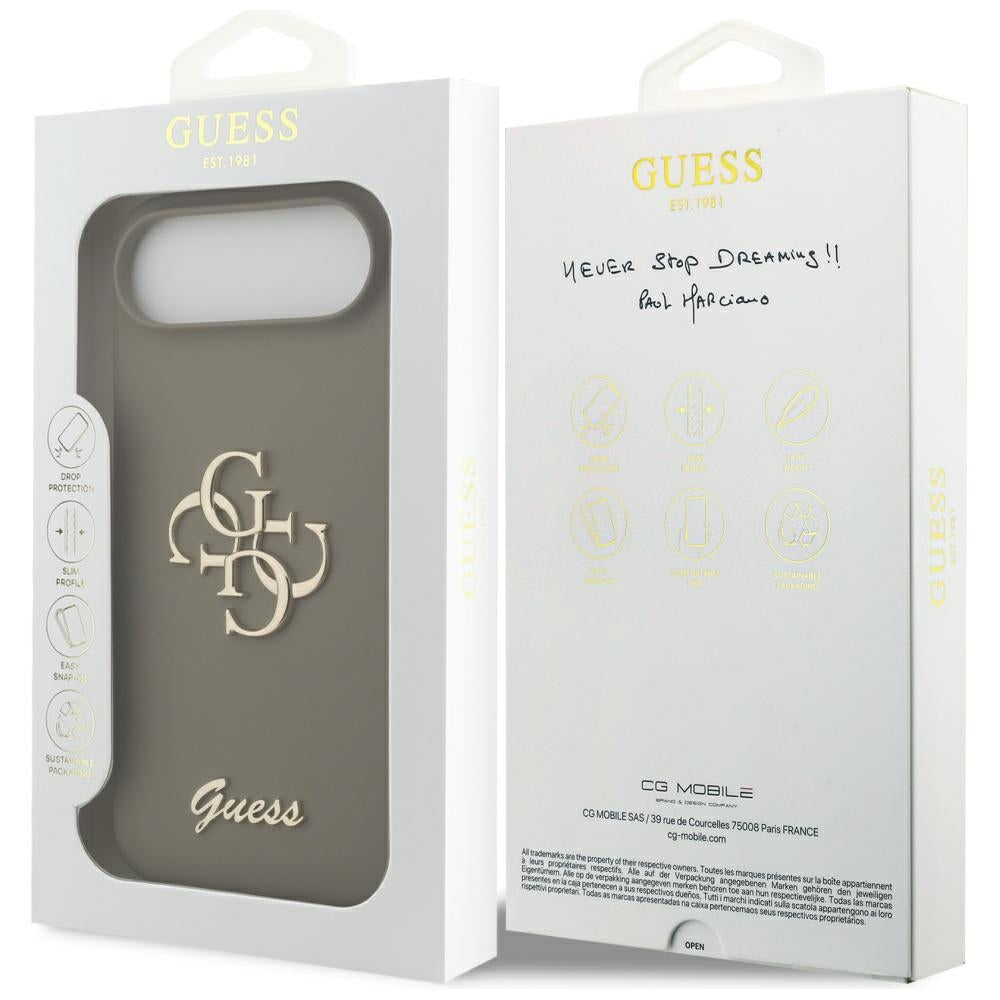 Guess Silicone Big 4G Script Case for iPhone Air - Brown_7