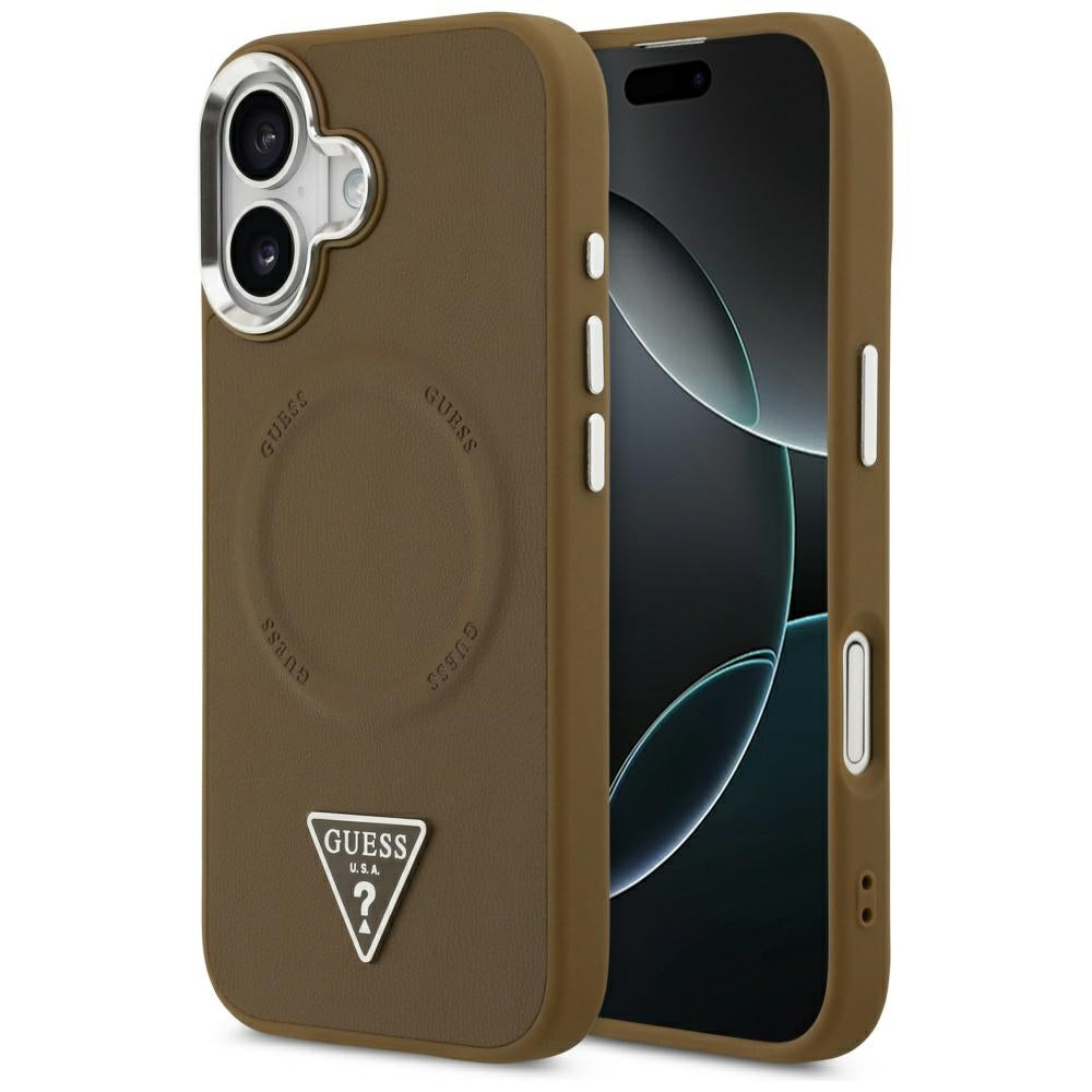 Guess Triangle Logo MagSafe case for iPhone 17 - brown_0