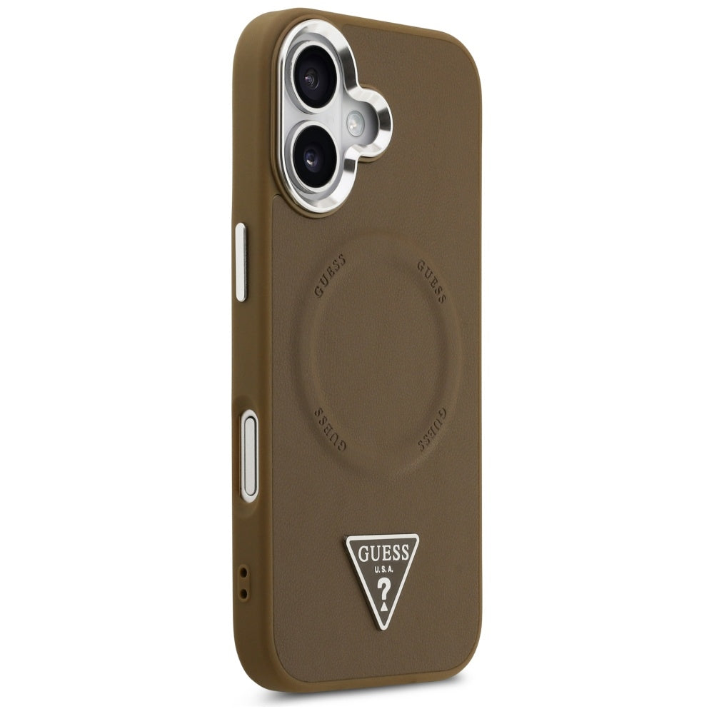 Guess Triangle Logo MagSafe case for iPhone 17 - brown_3
