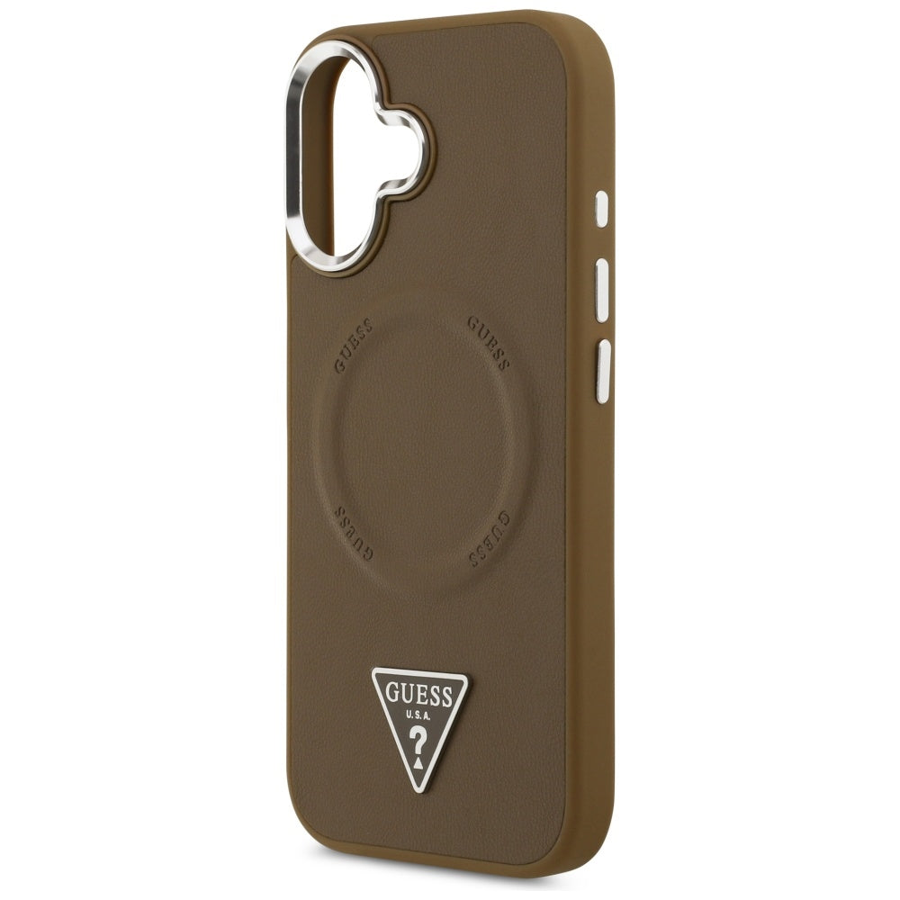Guess Triangle Logo MagSafe case for iPhone 17 - brown_5