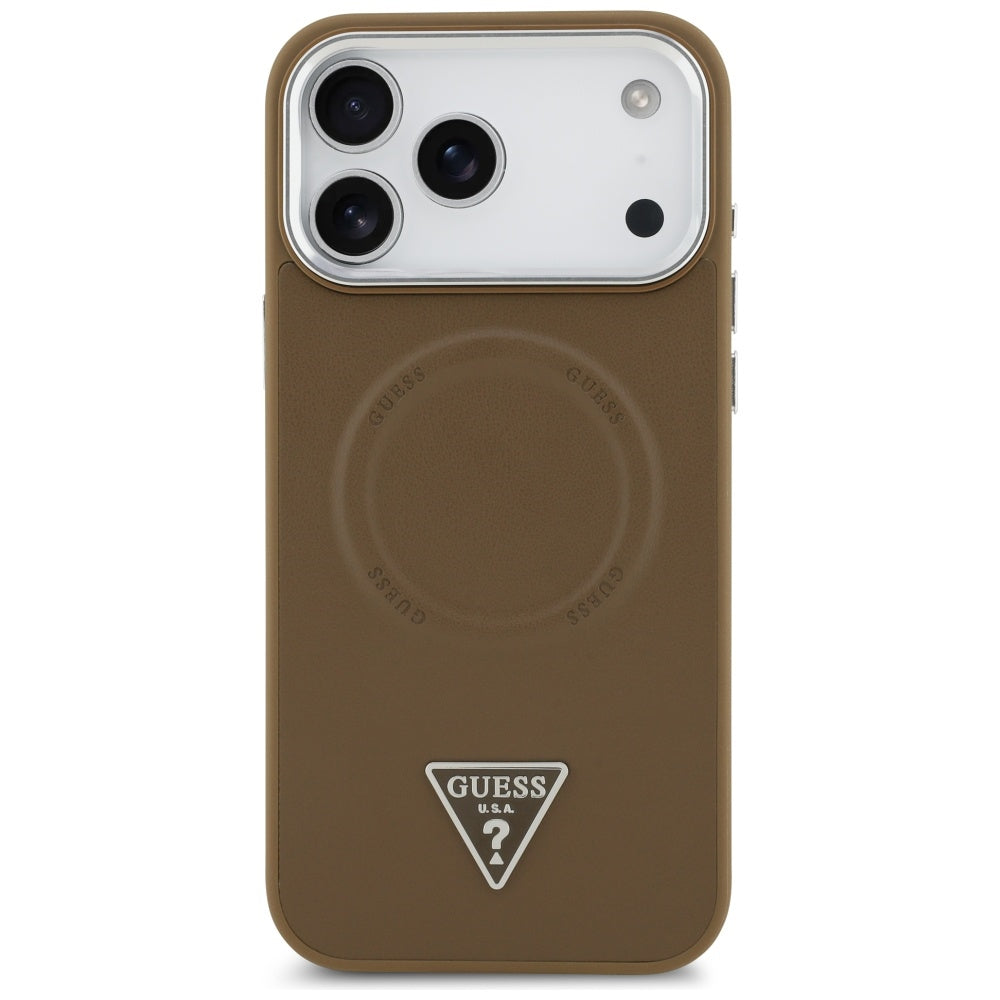 Guess Triangle Logo MagSafe case for iPhone 17 Pro - brown_2