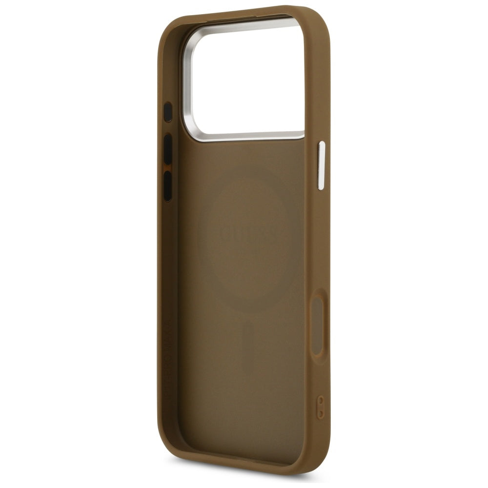 Guess Triangle Logo MagSafe case for iPhone 17 Pro Max - brown_6
