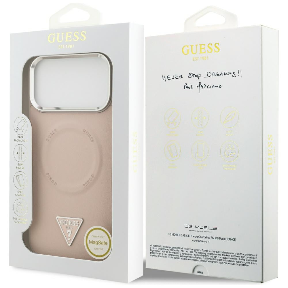 Guess Triangle Logo MagSafe Case for iPhone 17 Pro Max - Pink_7