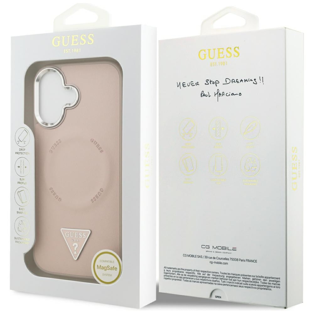 Guess Triangle Logo MagSafe case for iPhone 17 - pink_7