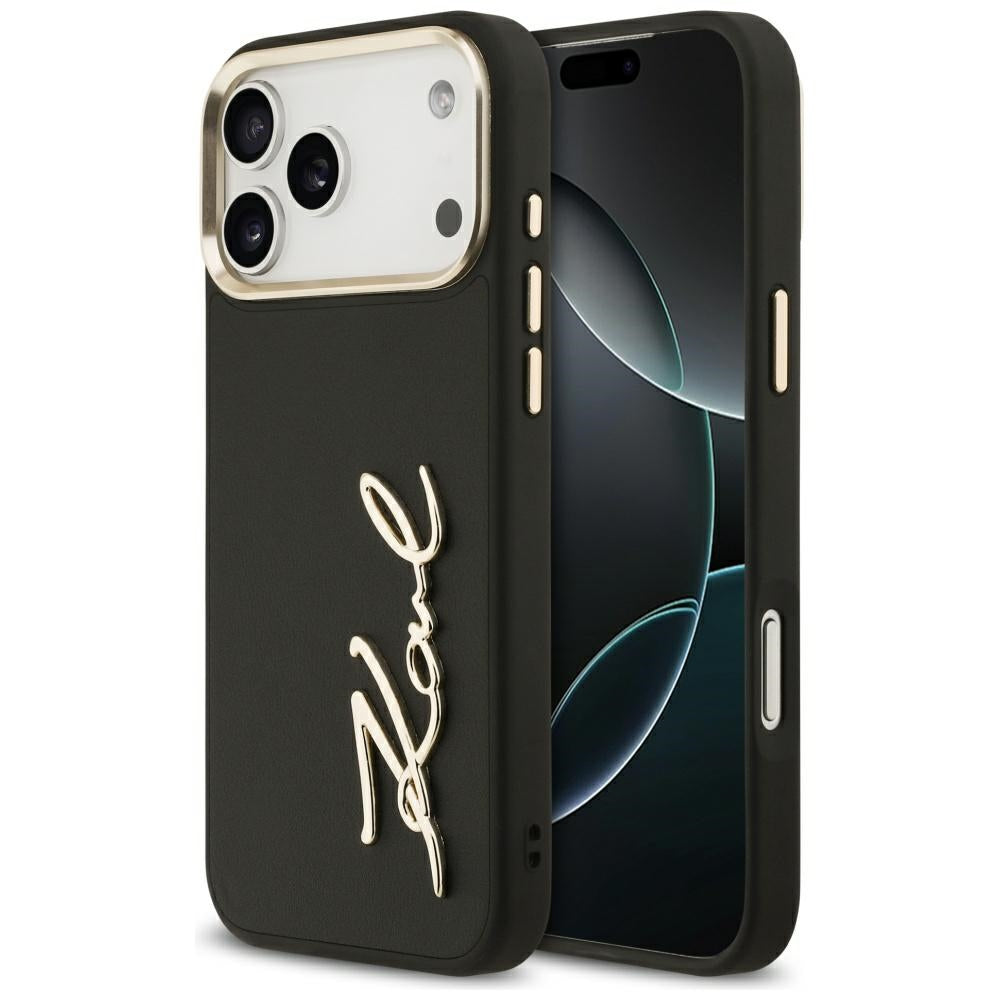 Karl Lagerfeld Karl Script Logo Case for iPhone 17 Pro Max - Black_0