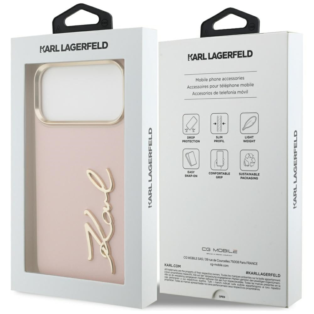 Karl Lagerfeld Karl Script Logo Case for iPhone 17 Pro Max - Pink_7