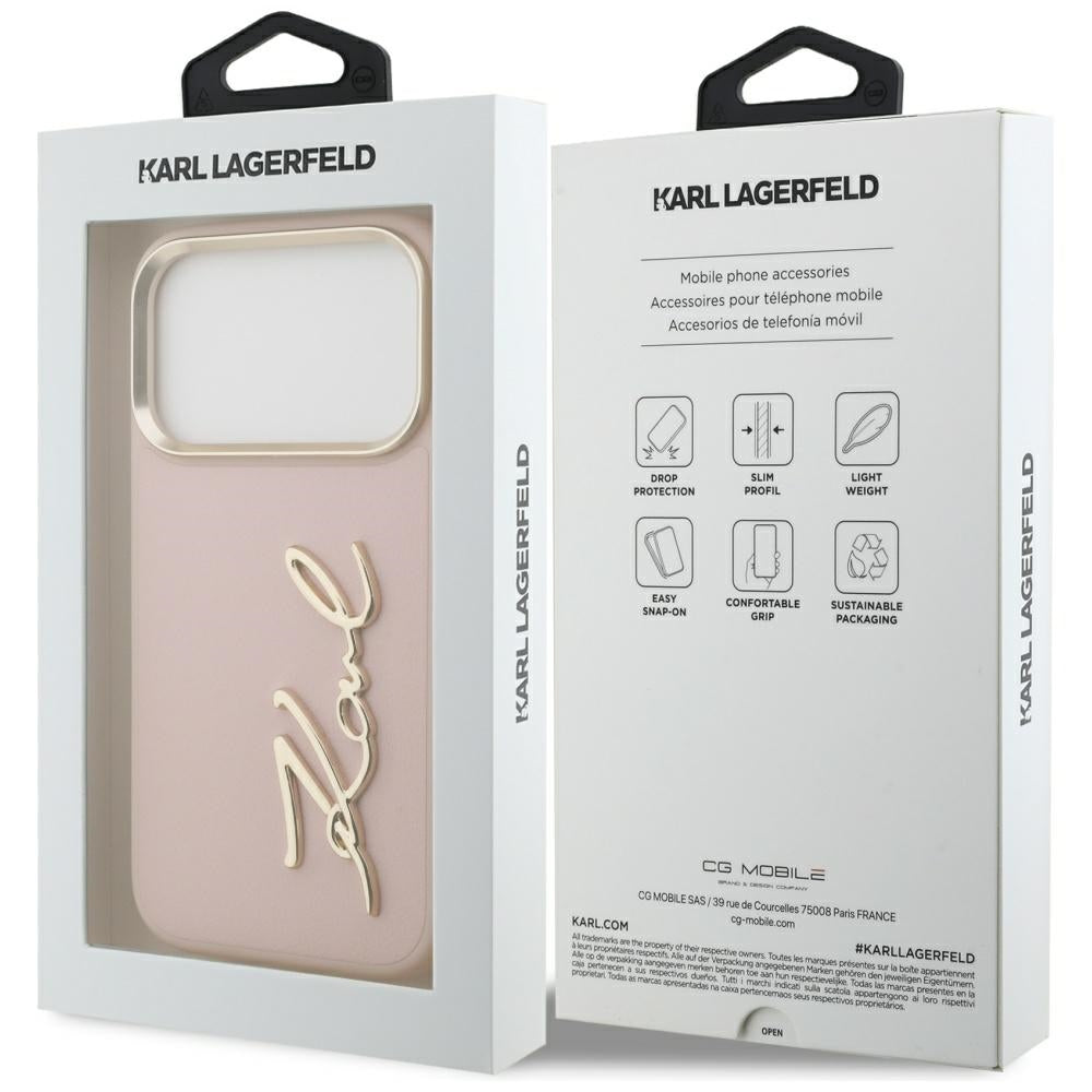 Karl Lagerfeld Karl Script Logo iPhone 17 Pro Case - Pink_7