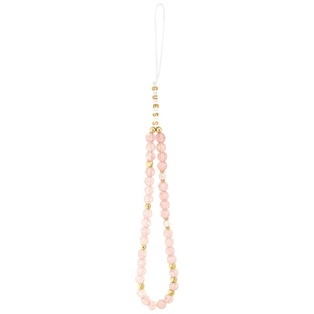 Guess IML Flowers Electro Pearl Strap MagSafe Case for iPhone 17 Pro - Pink_1