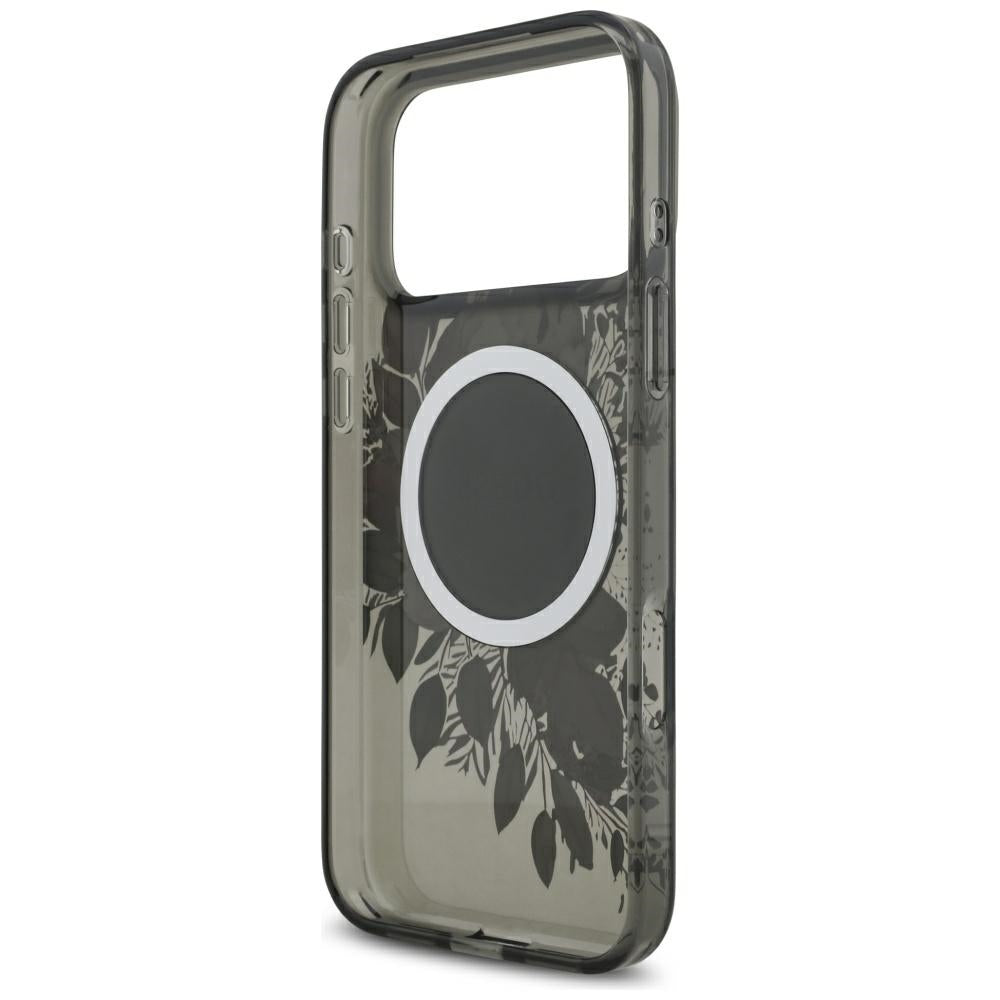 Guess IML Flowers Pearl Strap MagSafe case for iPhone 17 Pro Max - black_6