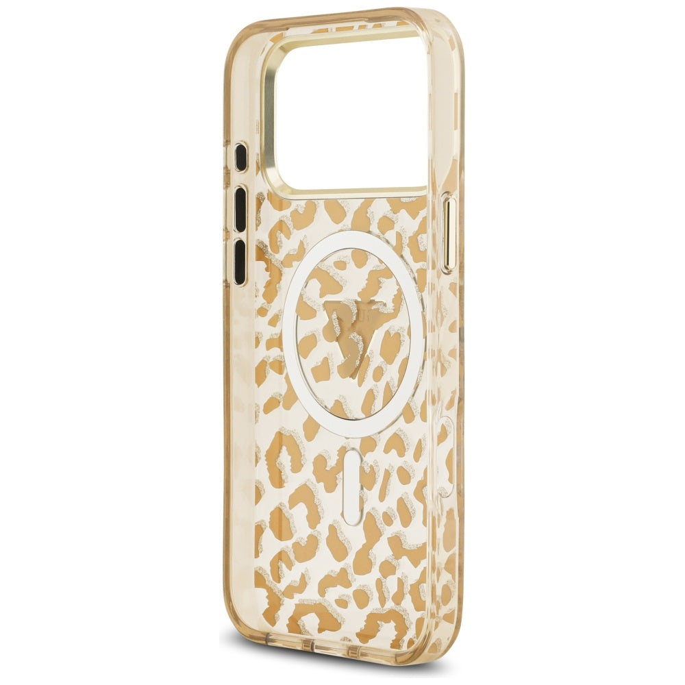 Guess Leopard Glitter MagSafe Case for iPhone 17 Pro Max - Brown_6