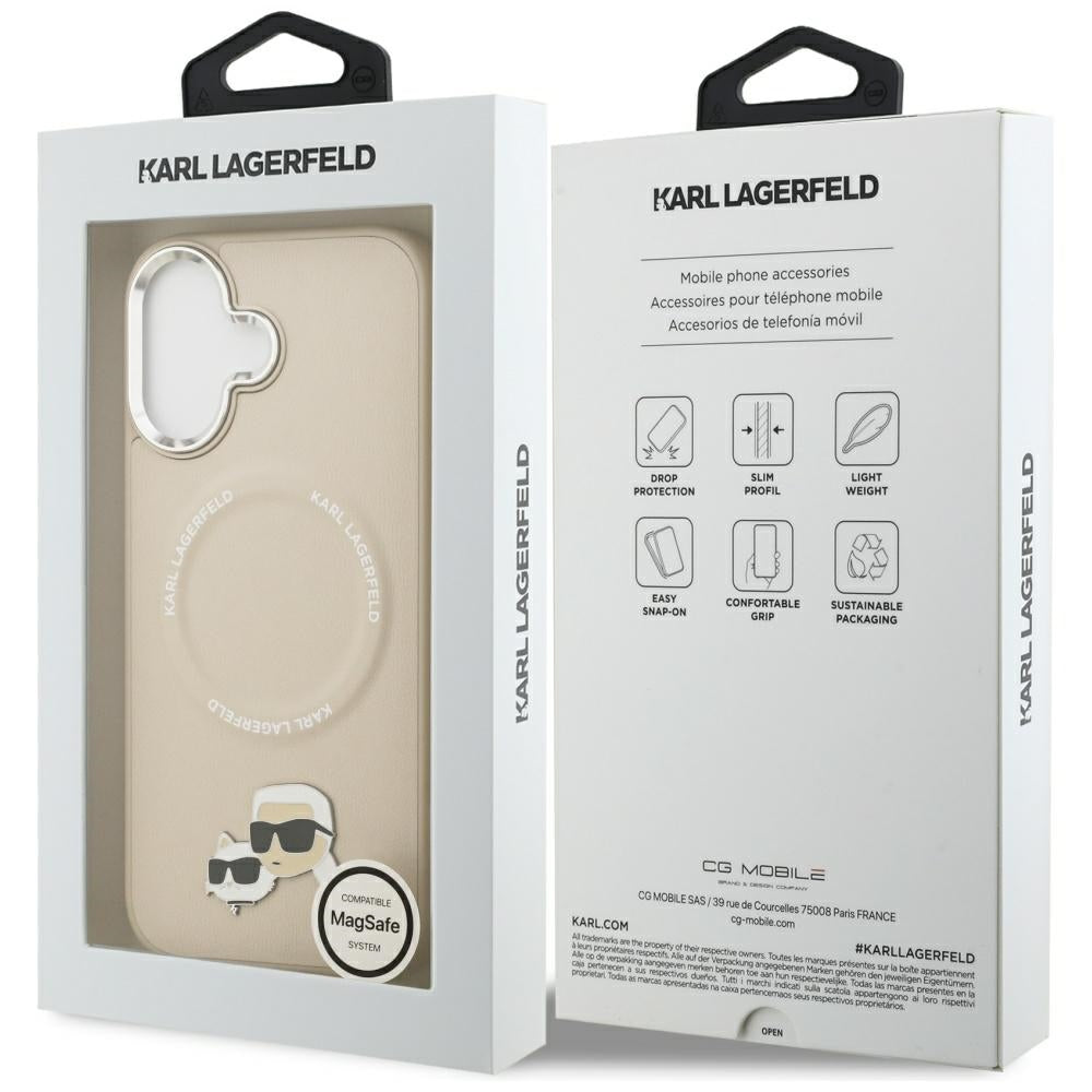 Karl Lagerfeld Karl & Choupette Pins MagSafe Case for iPhone 17 - Beige_7